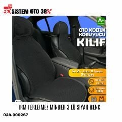 TRM TERLETMEZ MİNDER 3 LÜ SİYAH RENK |  | KOLTUK KILIF VE MİNDER