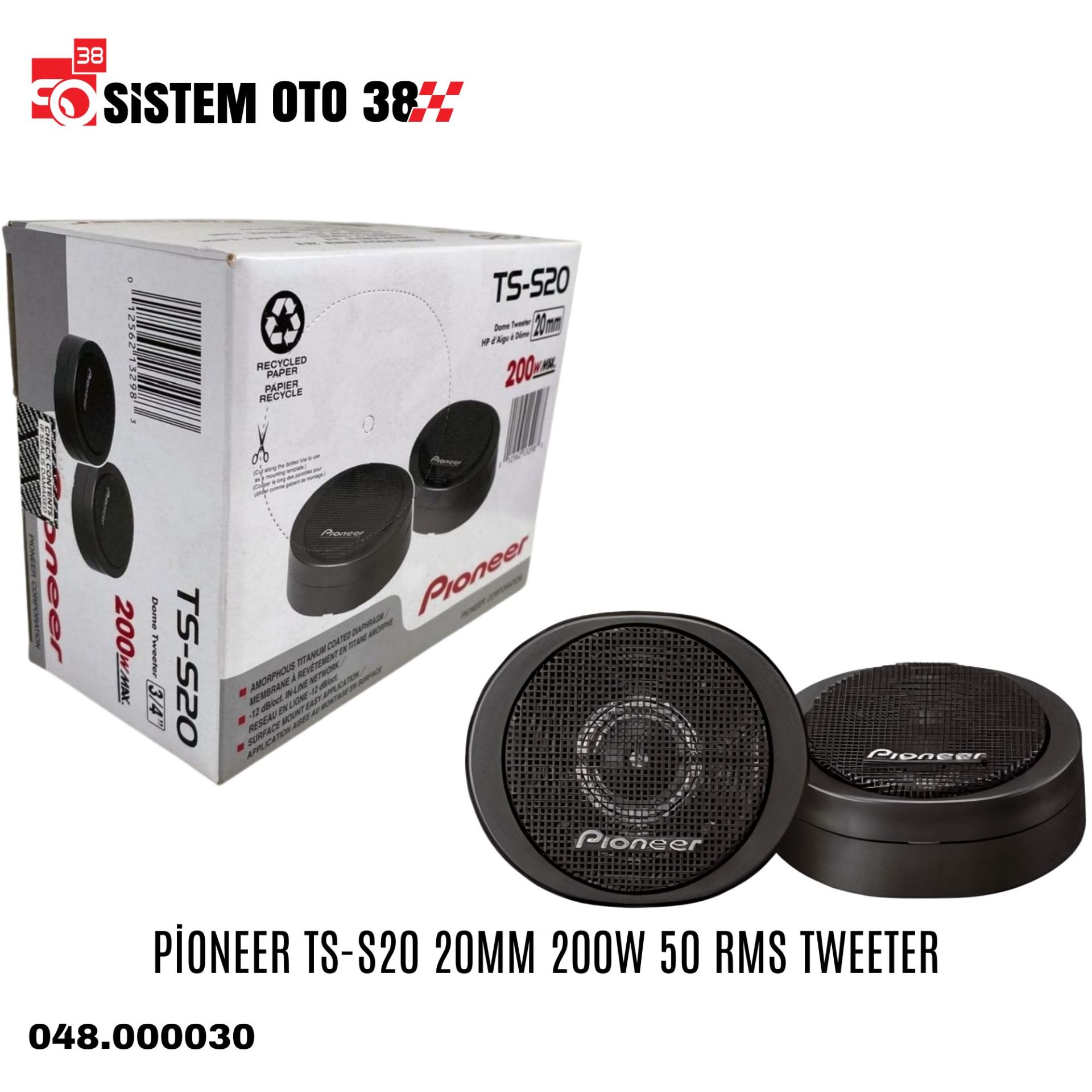PİONEER TS-S20 20MM 200W 50 RMS TWEETER |  | TWİTTERLAR