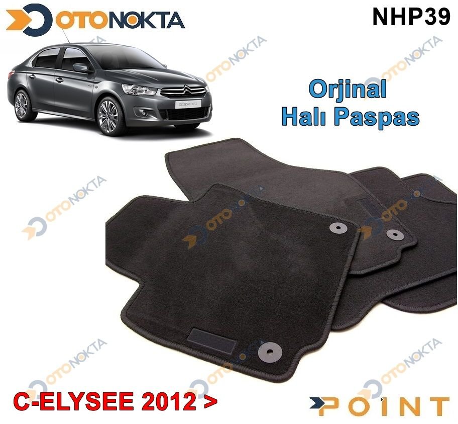 HALI PASPAS ORJINAL GECMELI SIYAH C-ELYSEE 2012>