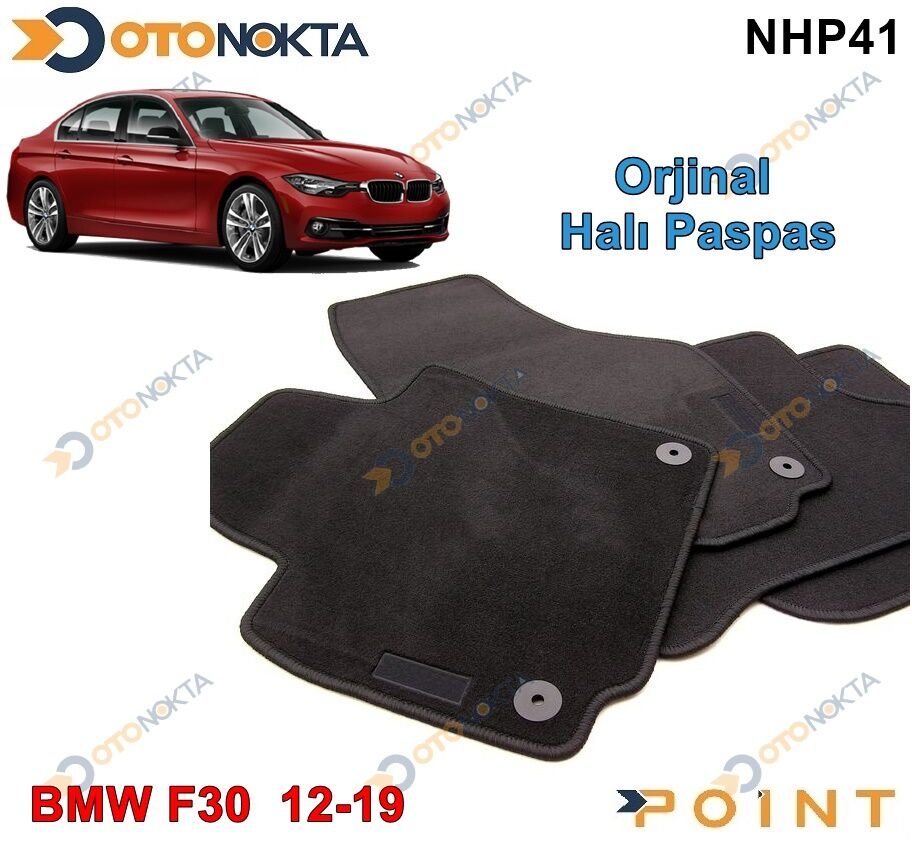 HALI PASPAS ORJINAL GECMELI SIYAH BMW 3 F30 12-19