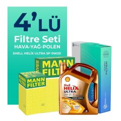 Volkswagen T-Roc 1.5 TSi Filtre Bakım Seti Shell Motor Yağlı (2019-2024) 4 Lü