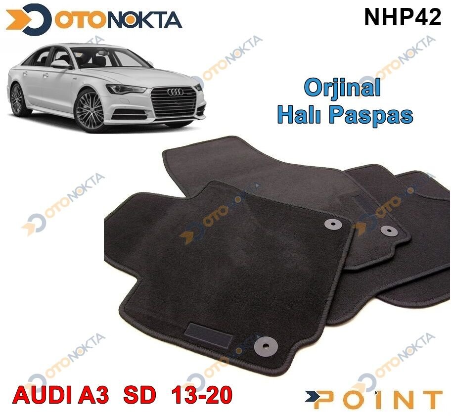 HALI PASPAS ORJINAL GECMELI SIYAH AUDI A3 SD 13-20