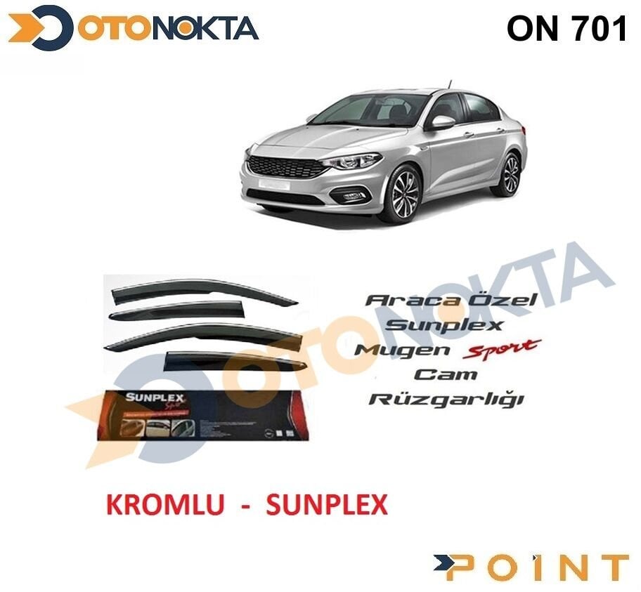 CAM RUZGARLIGI KROMLU FIAT EGEA 4 LU SUNPLEX