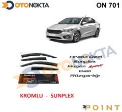 CAM RUZGARLIGI KROMLU FIAT EGEA 4 LU SUNPLEX