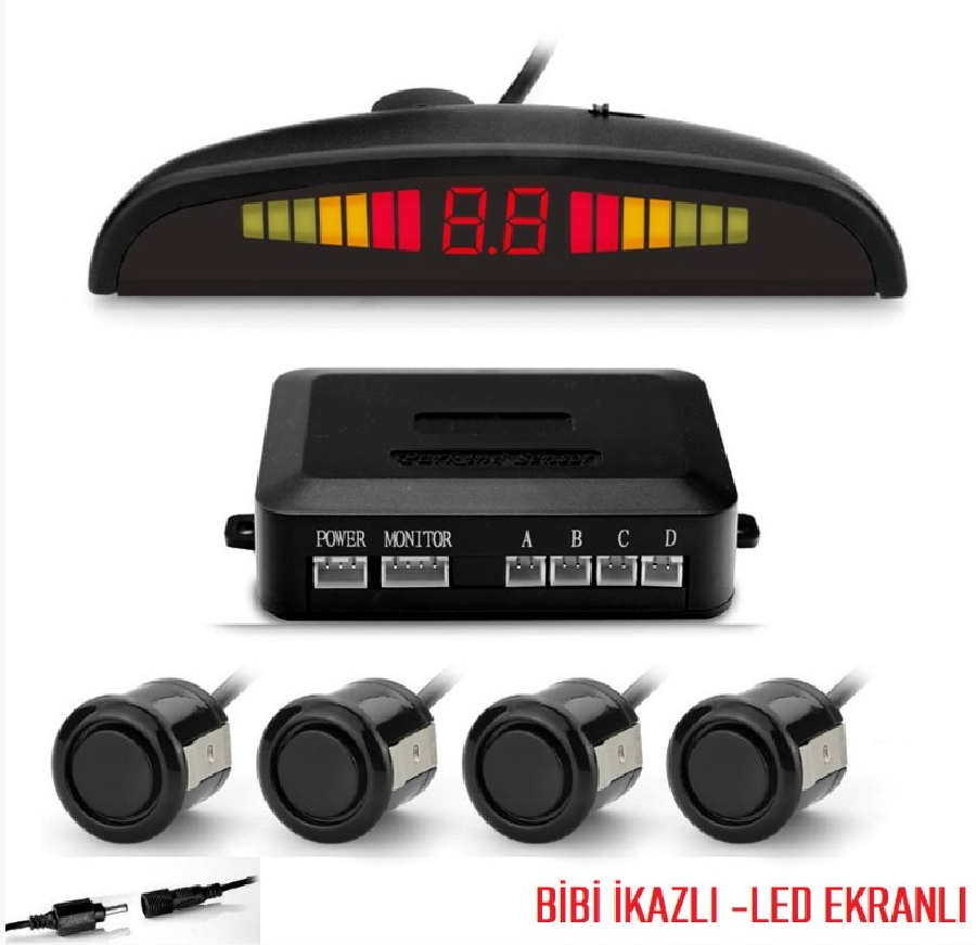 PARK SENSÖRÜ EKRANLI SİYAH 18MM
