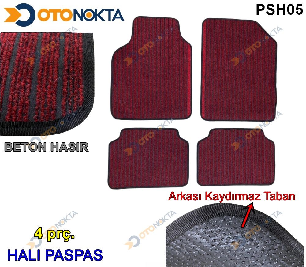 PASPAS HALI UNIVERSAL KALITELI MODEL SIYAH KIRMIZI