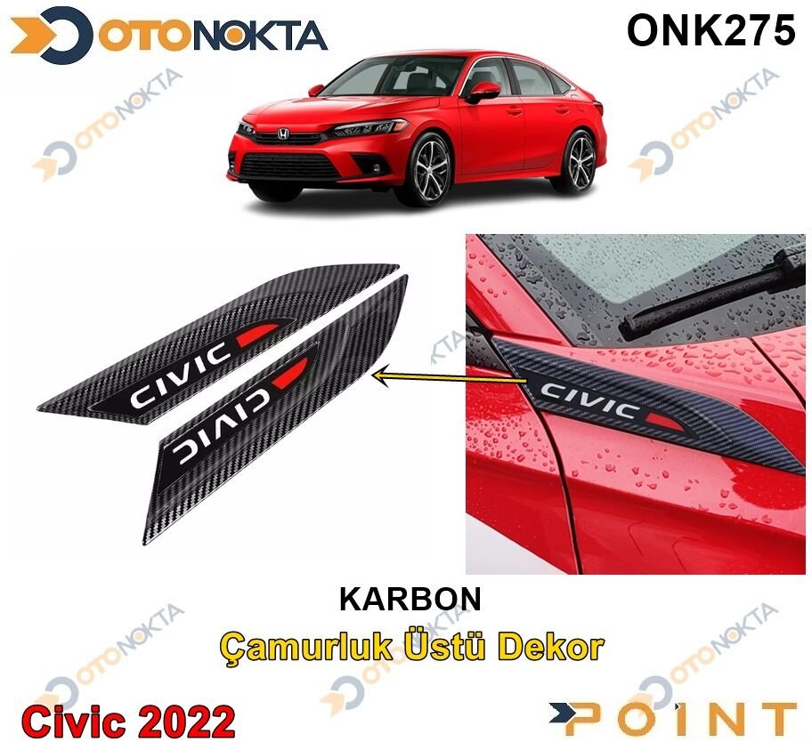 CAMURLUK USTU VENTIL DEKORU SIYAH CIVIC 2022 POINT